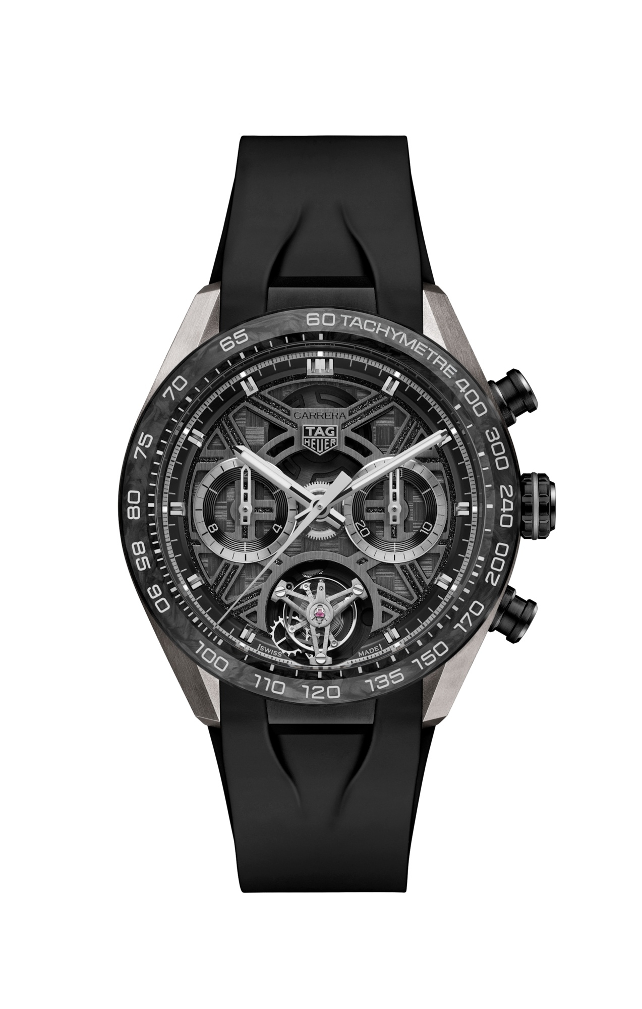 TAG Heuer Carrera Chronografo Tourbillon Extreme Sport CBU5080.FT6272 Titanio Carbono Forjado Negro Caucho