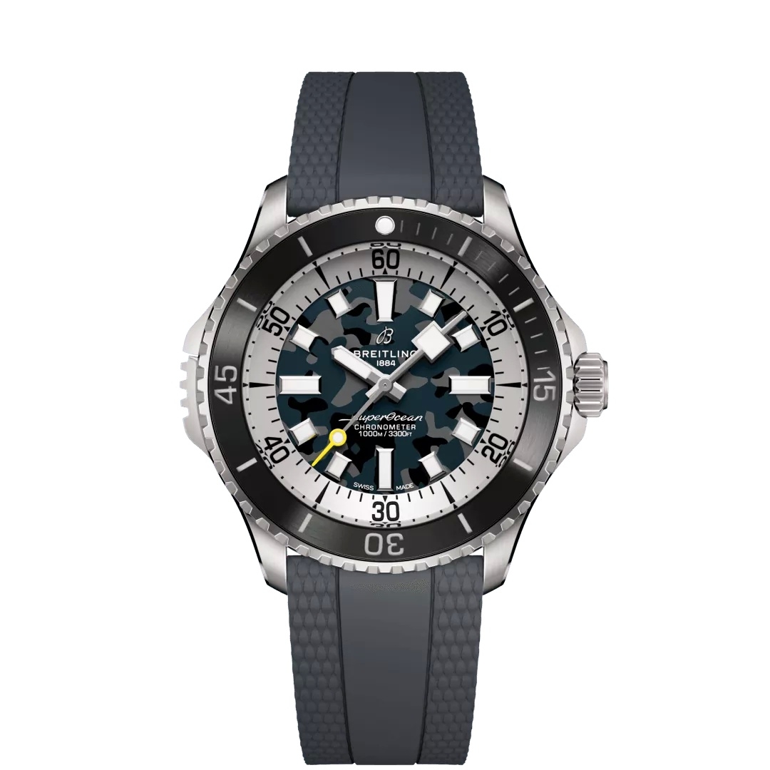 Breitling E10379351B1S1 SuperOcean Automatic 46 Super Diver Titanium / Camouflage / Rubber