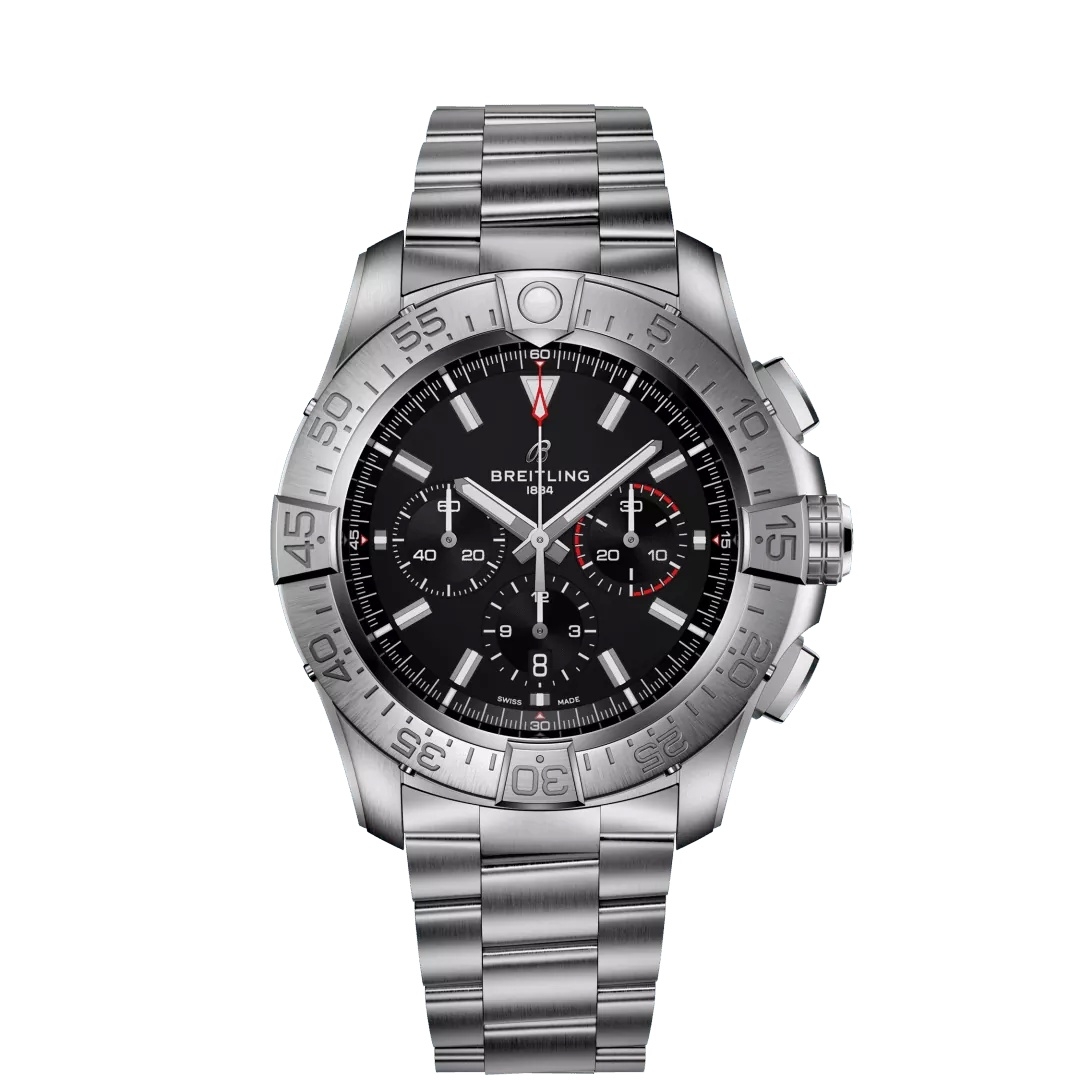 Breitling Super Avenger B01 Chronografo 46 EB0148101B1E1 Titanio Negro Pulsera