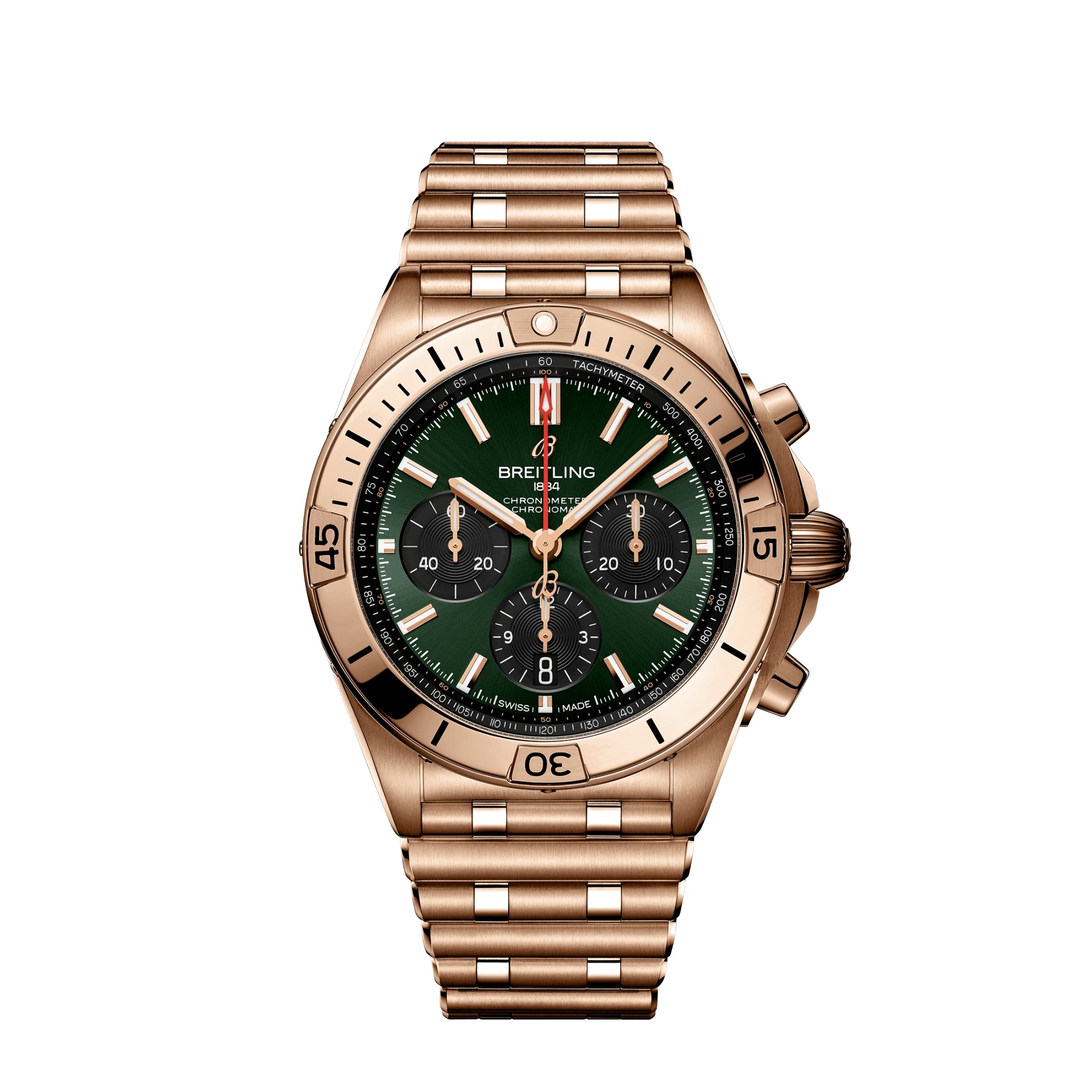 Breitling Chronomat B01 42 RB0134101L1R1 Oro Rojo Verde Rouleaux