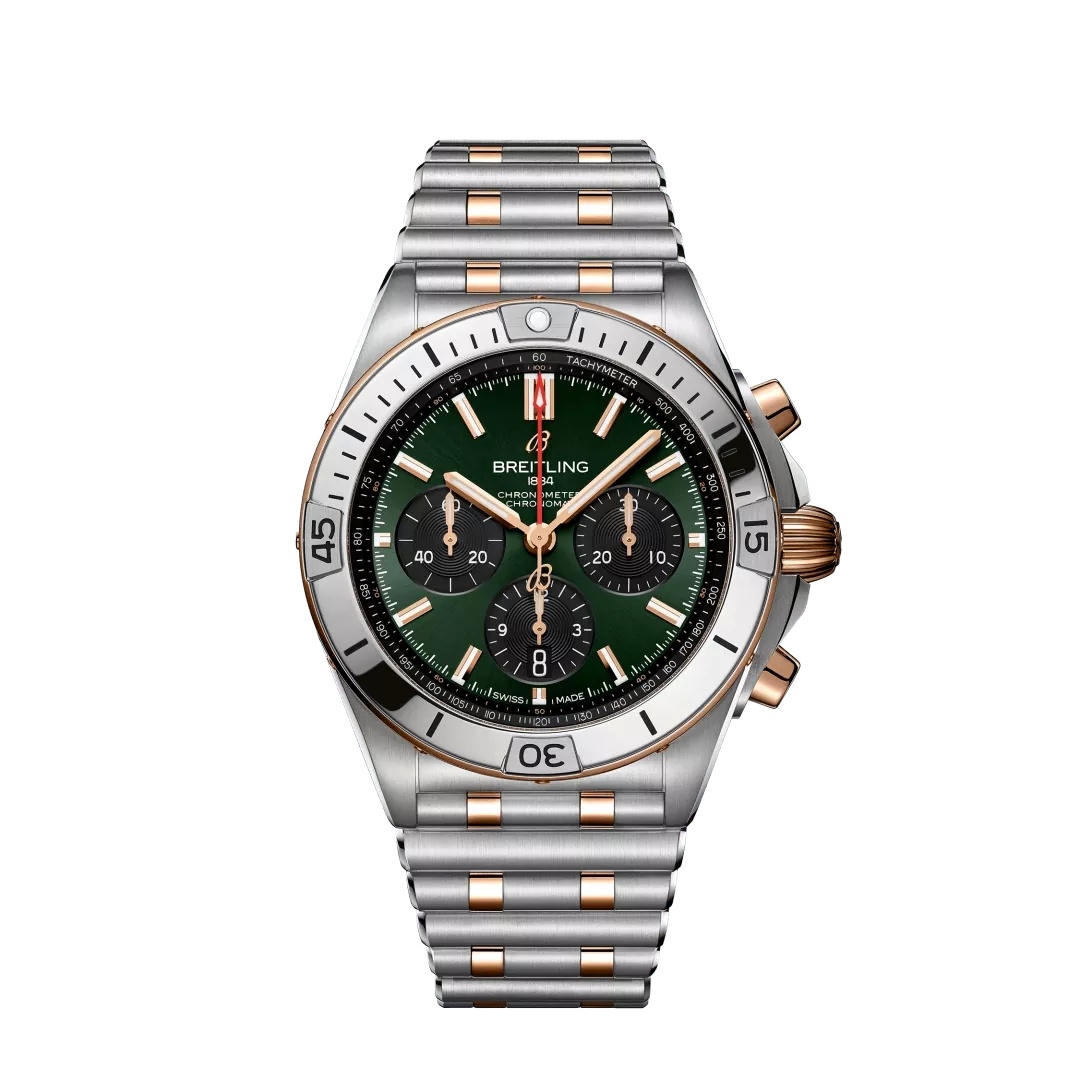 Breitling Chronomat B01 42 UB0134131L1U1 Acero Inoxidable Oro Rojo Verde Rouleaux