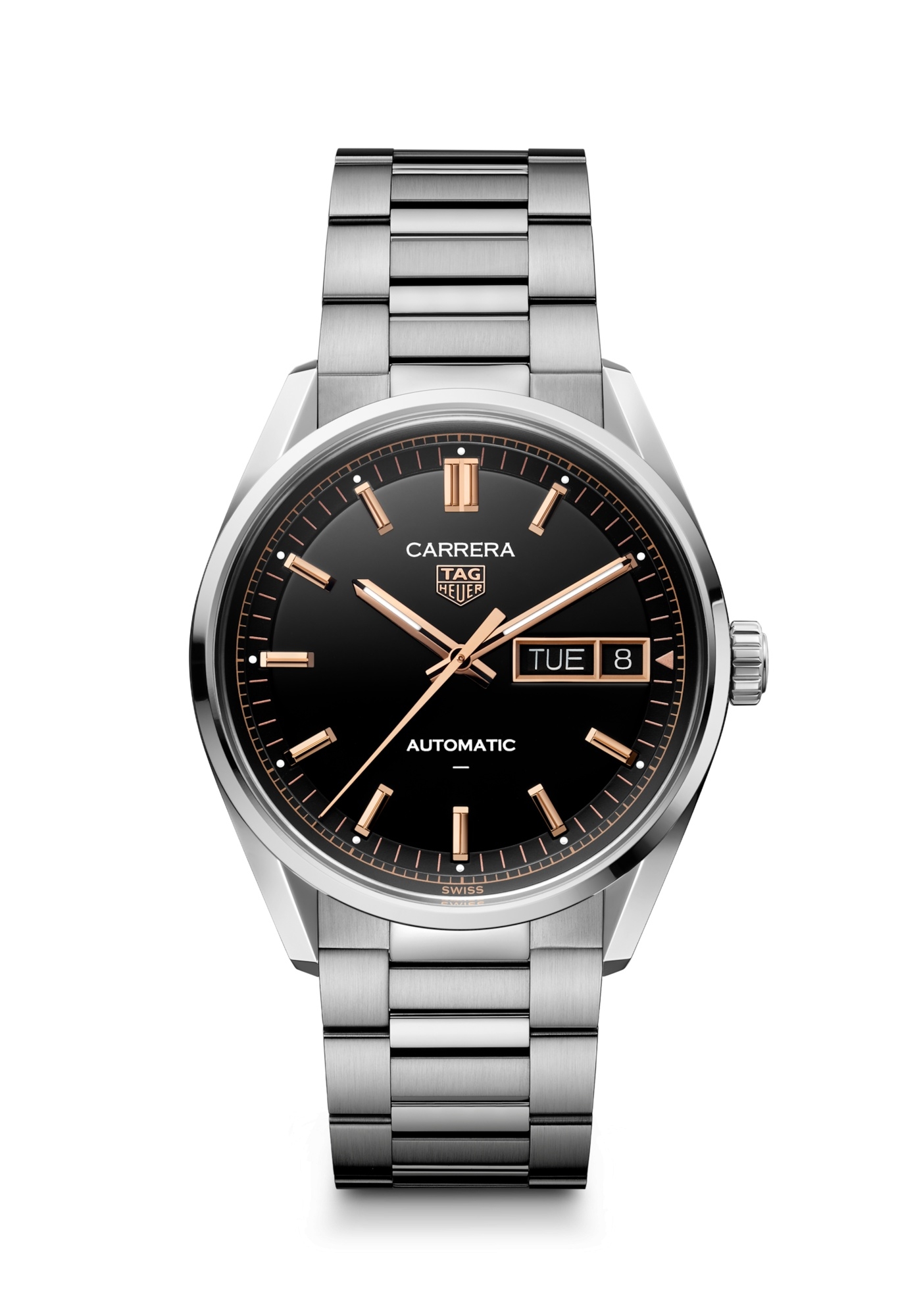 TAG Heuer Carrera Day Date WDA2111.BA0043 Acero Inoxidable Negro Pulsera
