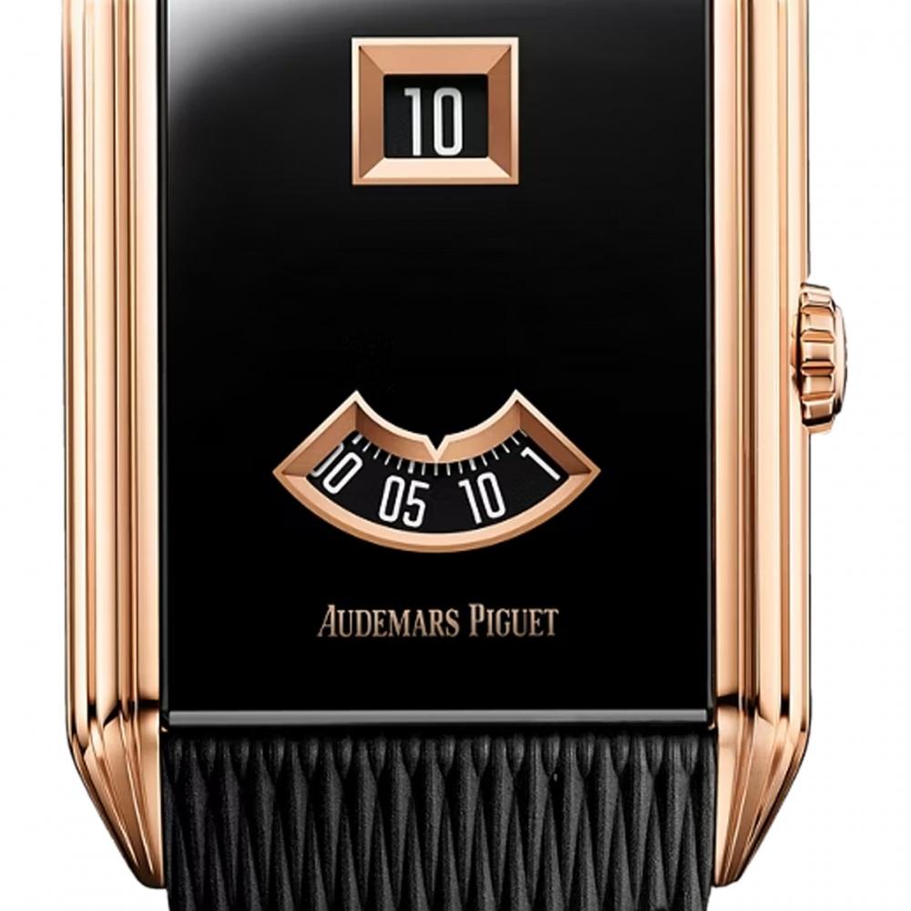 Audemars Piguet Neo Frame Hora Saltante Oro Rosa de 18 Quilates Negro Zafiro Esfera