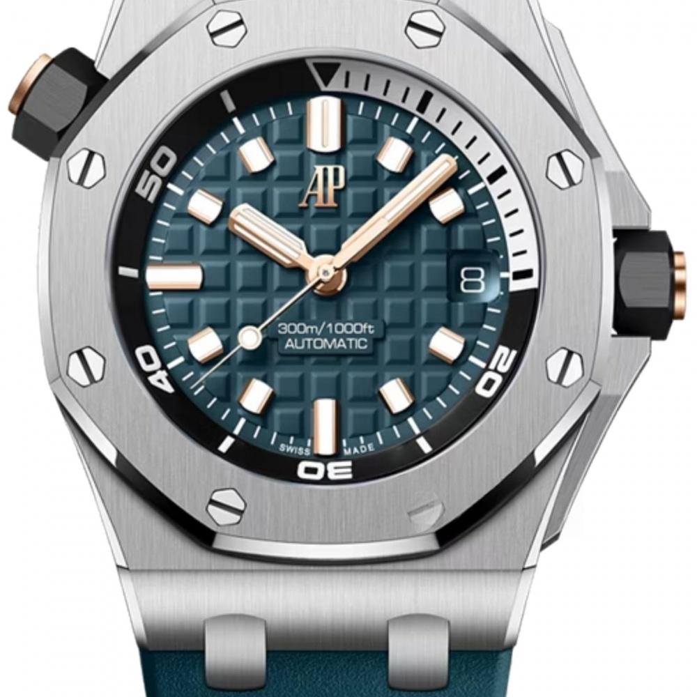 Audemars Piguet Royal Oak Offshore Diver 42mm Acero Inoxidable Azul Verdoso Profundo Esfera