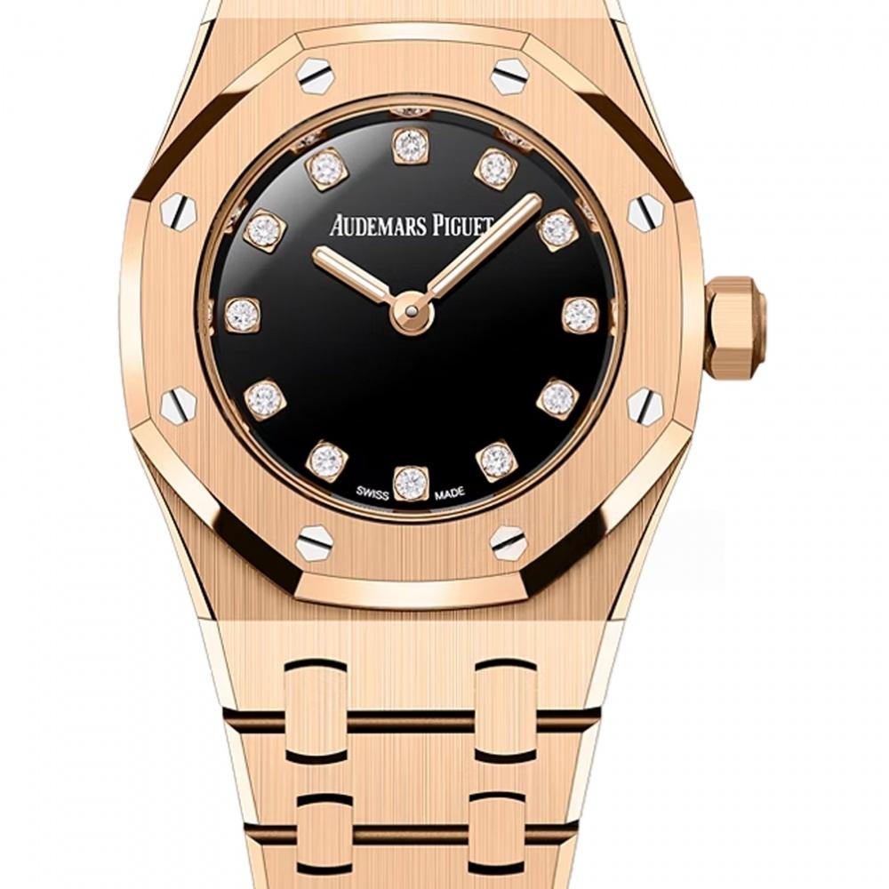 Audemars Piguet Royal Oak Mini 23mm Oro Rosa de 18 Quilates Negro ?nix Esfera