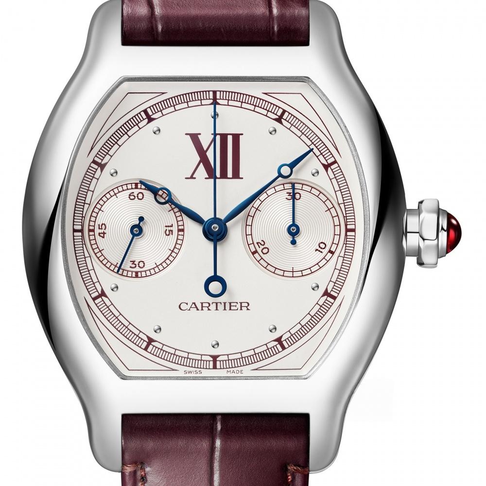 Cartier Prive Tortue Monopoussoir Cronografo Platino - CRWHTA0017