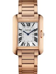 Cartier Tank Anglaise Circulo plateado Flinque Reloj de mujer